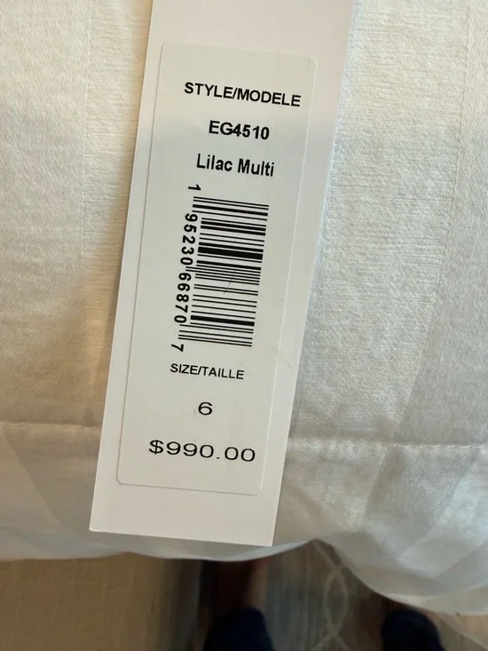 Badgley Mischka Floral Taffeta Strapless Gown. NWT - Picture 8 of 10